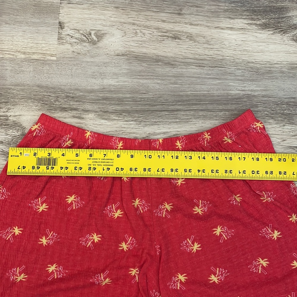Charter Club Intimates Hot Pink with Yellow & White Palm Trees Women’s PJ Shorts - Picture 7 of 9